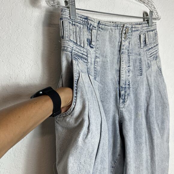 OBR Acid Wash Vintage Denim Tapered Baggy Jeans Size 10, 100% cotton, retro - Picture 3 of 9